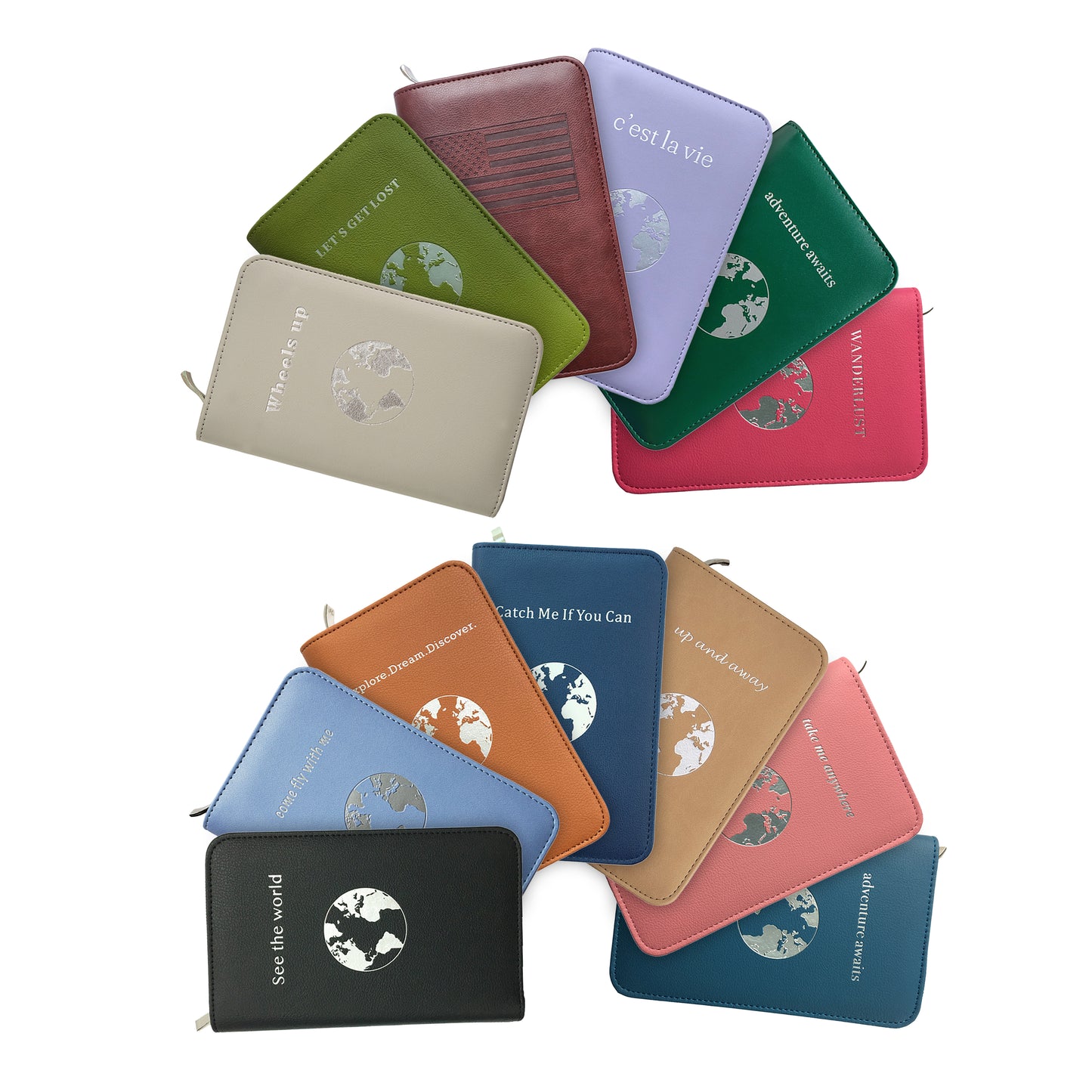 Phone Charging Passport Holder – Fast Charging Power Bank, RFID Blocking Travel Wallet, 13 Variations