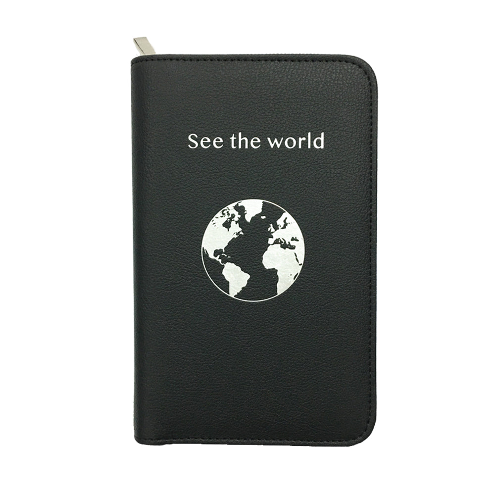 Phone Charging Passport Holder - RFID Blocking Travel Wallet w/ Ultra Thin Removable Power Bank