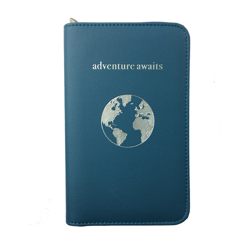 Phone Charging Passport Holder - RFID Blocking Travel Wallet w/ Ultra Thin Removable Power Bank