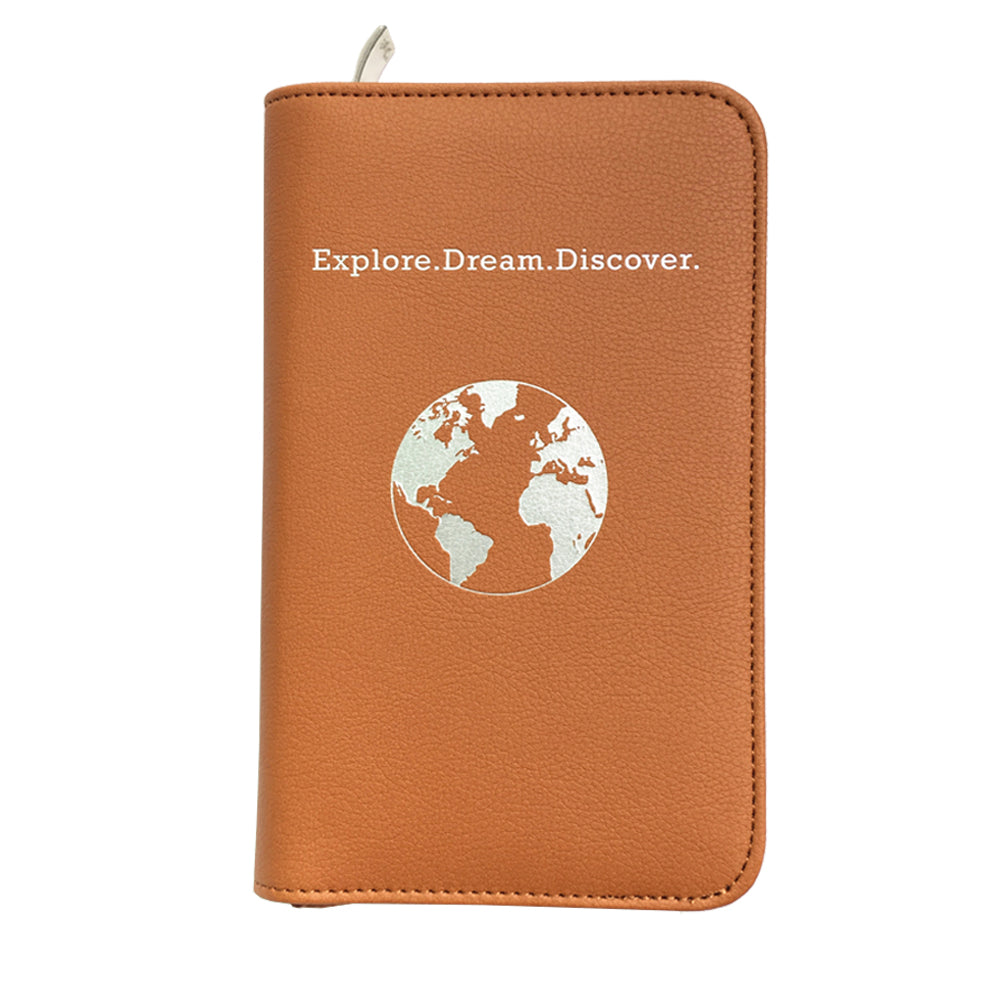 Phone Charging Passport Holder - RFID Blocking Travel Wallet w/ Ultra Thin Removable Power Bank