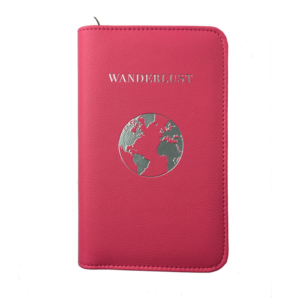 Phone Charging Passport Holder - RFID Blocking Travel Wallet w/ Ultra Thin Removable Power Bank