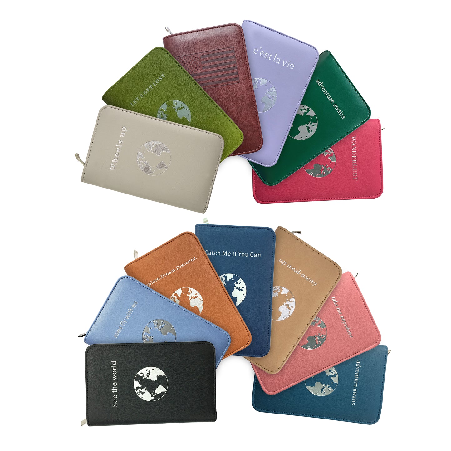 Phone Charging Passport Holder - RFID Blocking Travel Wallet w/ Ultra Thin Removable Power Bank